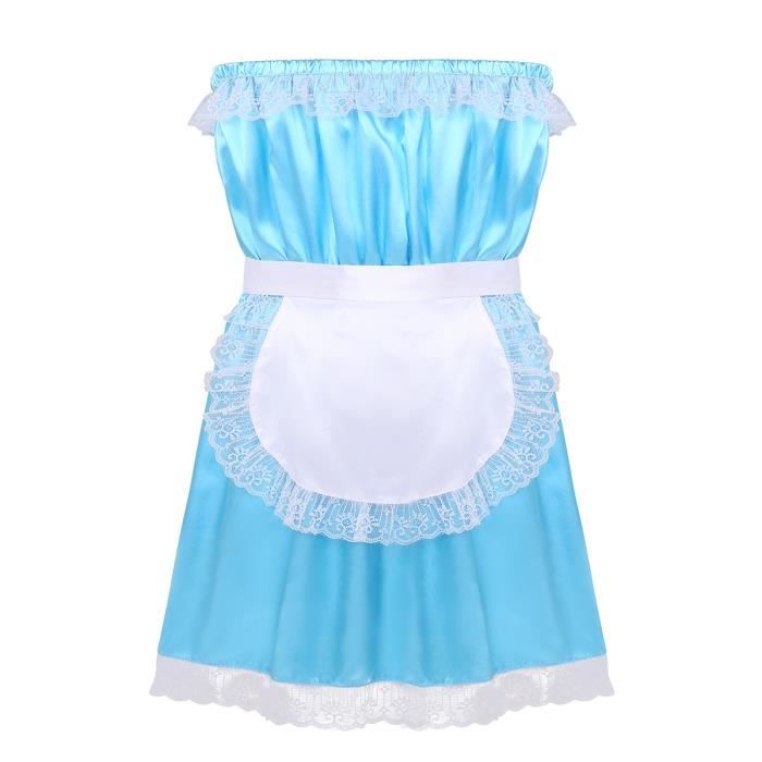 D Guisement Soubrette Sexy Robe Sissy Homme Femme Lingerie Dentelle
