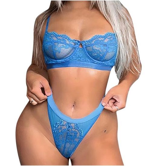 Sasaquoy Coordonnes Ensemble Lingerie Femmes Mode Dentelle Gilet
