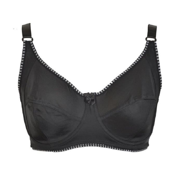Soutien gorge 120F noir bord damier à armatures lingerie femme grande