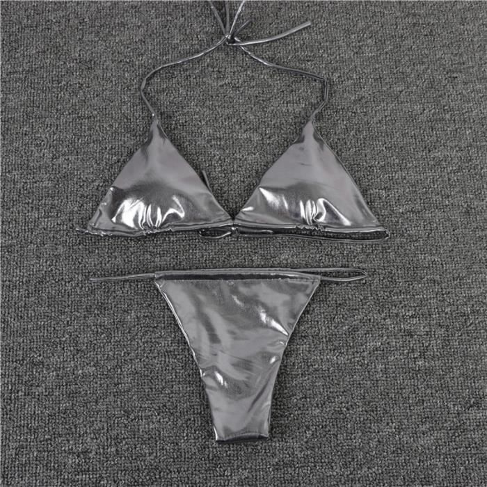 Maillot De Bain Peachtan Maillot De Bain Triangle Dor Sexy Micro Bikini String Push Up