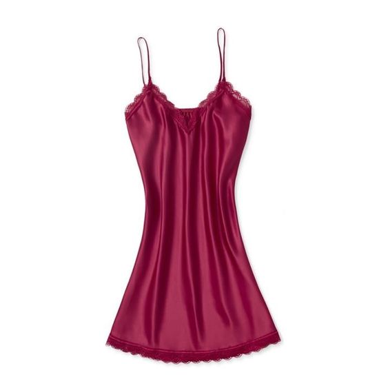Nuisette Rouge Taille M Pyjama D Shabill En Tissu Satin Et Dentelle Lingerie Nuit Femme Sexy