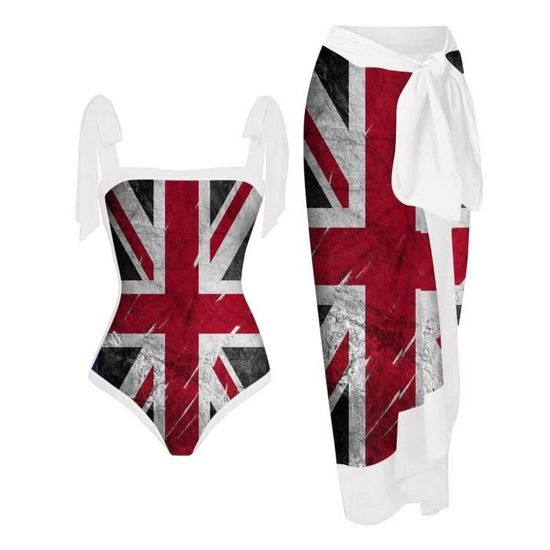 Maillot de bain femme une pièce bikini noué mousseline maxi ensemble