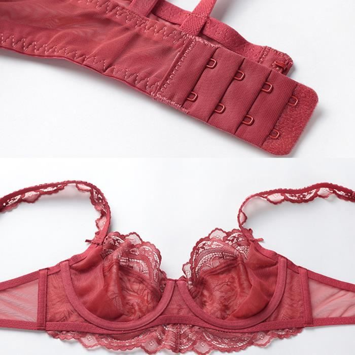 Ensemble de Lingerie Sexy Femmes Dentelle Brassière Armatures Brassière