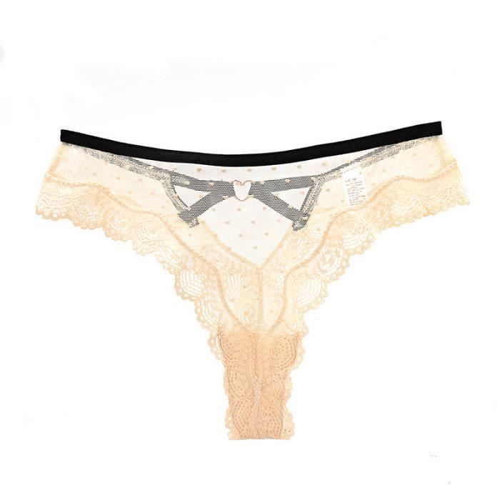 Ensemble Lingerie Femme Dentelle Ajouree En Maille A Pois Couleur Unie