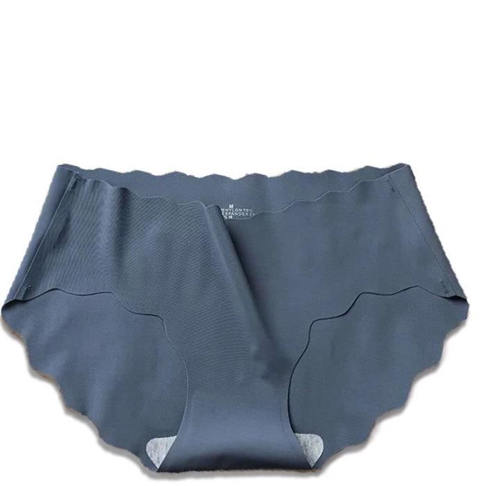 BZEL Sous vêtements sans couture pour femmes culotte grande taille lingerie en satin slip