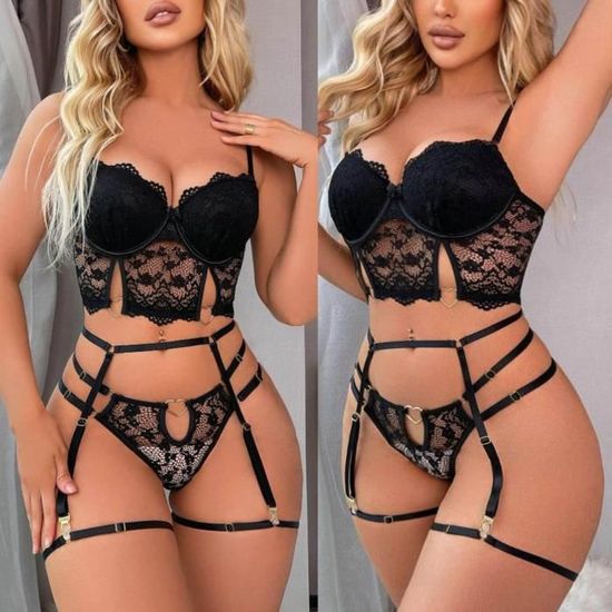 Ensemble de lingerie sexy ensemble de sous vêtements de soutien gorge
