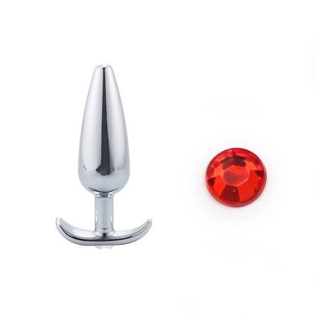 Plug C Red Plug Anal En Acier Inoxydable Ancre En M Tal Gode Vaginal Massage De Masturbation