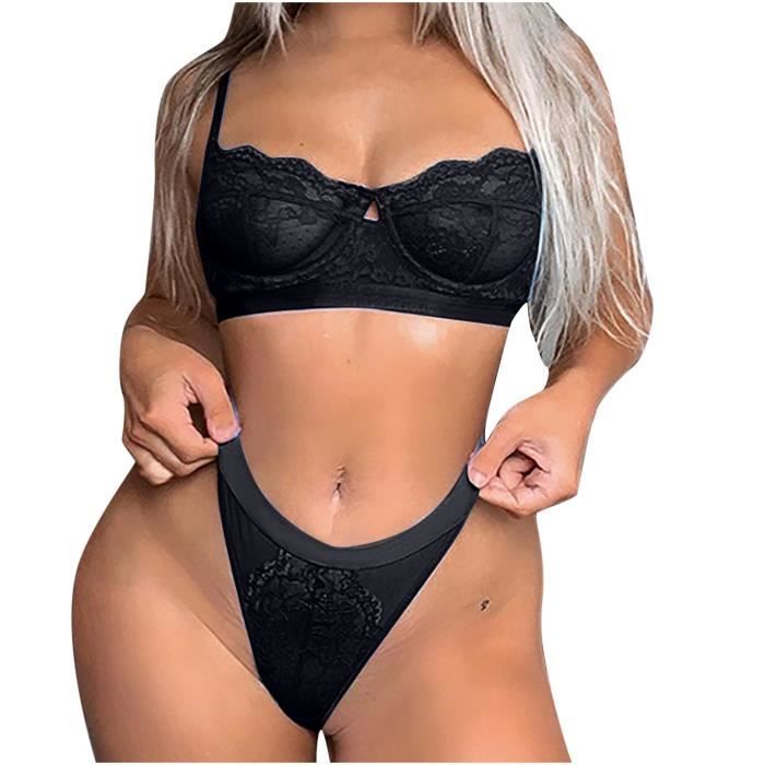 Sasaquoy Coordonnes Ensemble Lingerie Femmes Mode Dentelle Gilet
