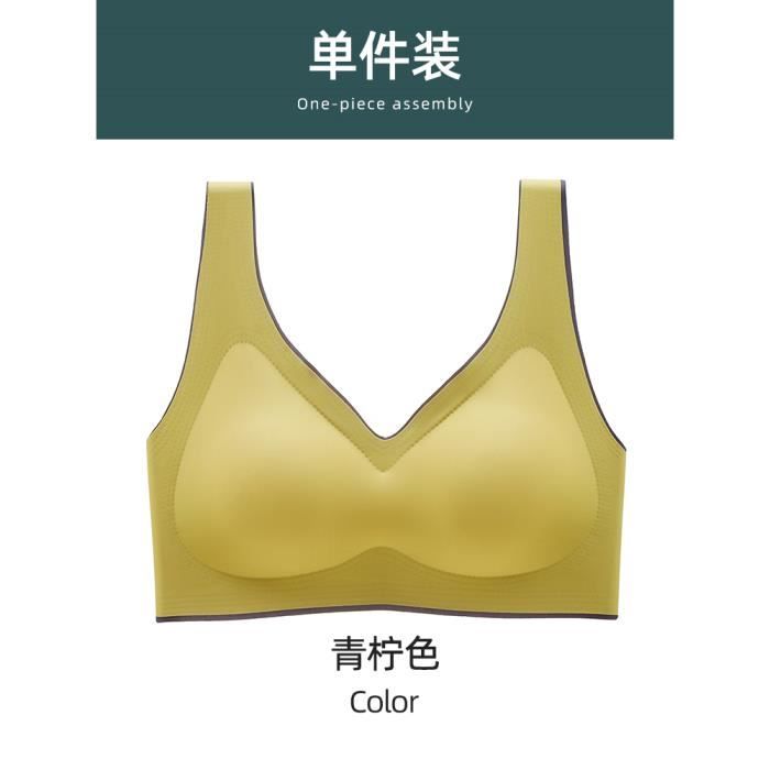 Soutien gorge En Soie Glacée Sans Couture Push Up Sous vêtements Lingerie Haut De Sommeil