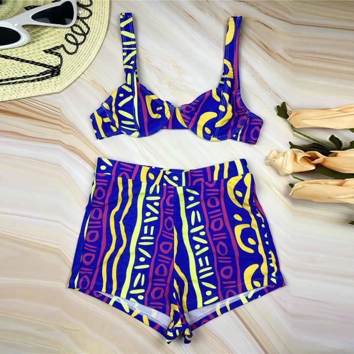 Sexy Casual Bikini Set Imprim Bikini Deux Pi Ces Maillots De Bain