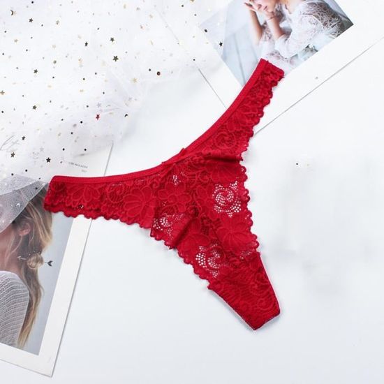 Femmes Sexy Sous V Tements En Dentelle Lingerie Tongs Culottes Dames