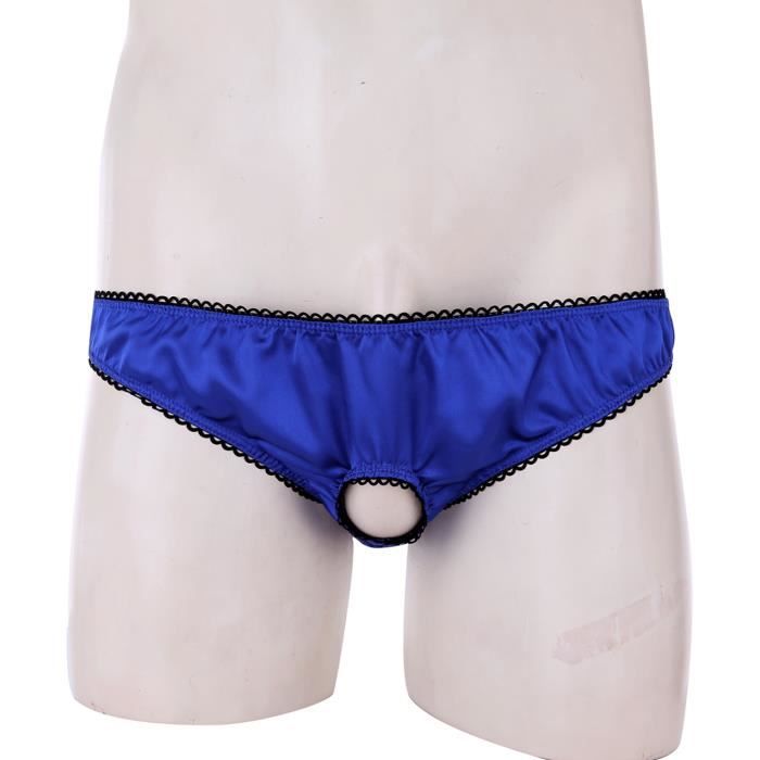 Iixpin Homme Sissy String Sexy Ouvert Devant Sous V Tement Satin Bikini