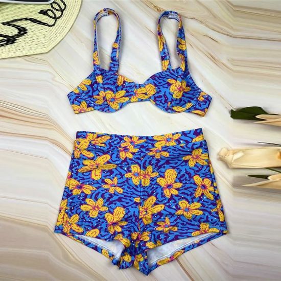 Sexy casual bikini set imprimé bikini deux pièces maillots de bain