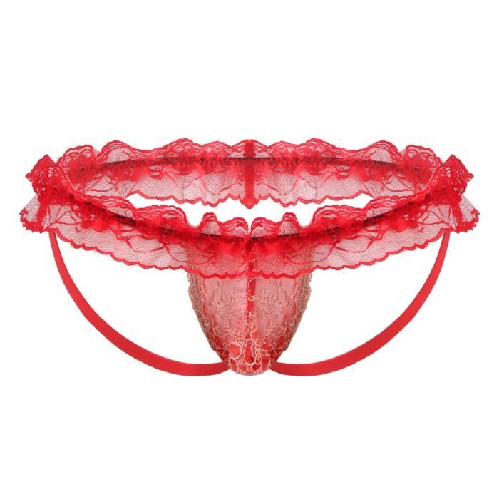 Iixpin Micro String Sexy Homme Ouvert Fesse Nu Tanga G String Bikini
