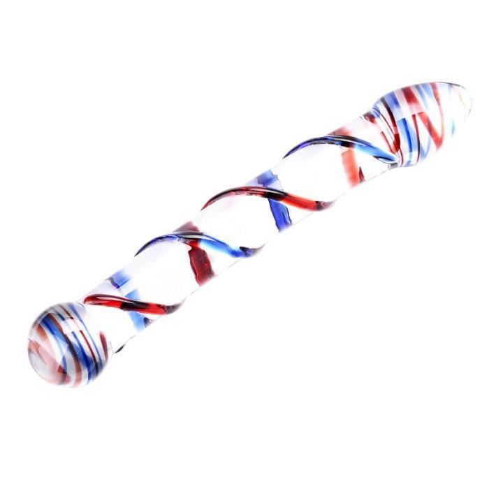 Godemich En Verre De Cristal Pour Femme P Nis R Aliste Grand Point G Plug Anal Jouets