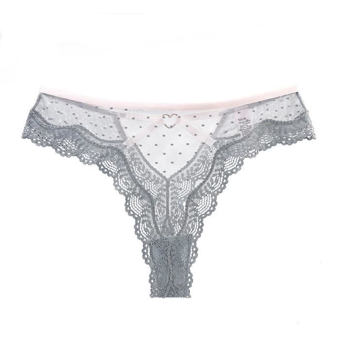 Ensemble Lingerie Femme Kjehome Dentelle Ajour E En Maille Pois Gris Confortable Et