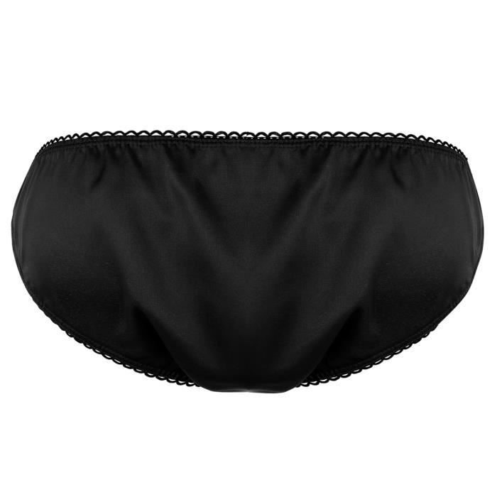 Iixpin Homme Sissy String Sexy Ouvert Devant Sous V Tement Satin Bikini