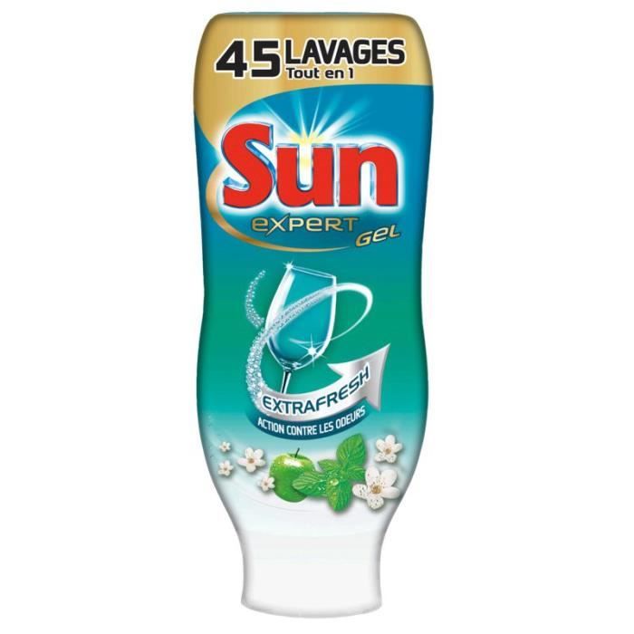 SUN Gel Tout en 1 Extra Fresh pour lave vaisselle - 45 lavages - 900 ml