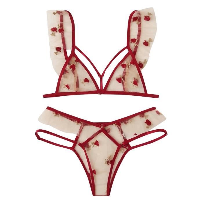 Soutien Gorge Nouvelle Mode Sexy String String V Tements De Nuit Sous V Tements Lingerie Fleur