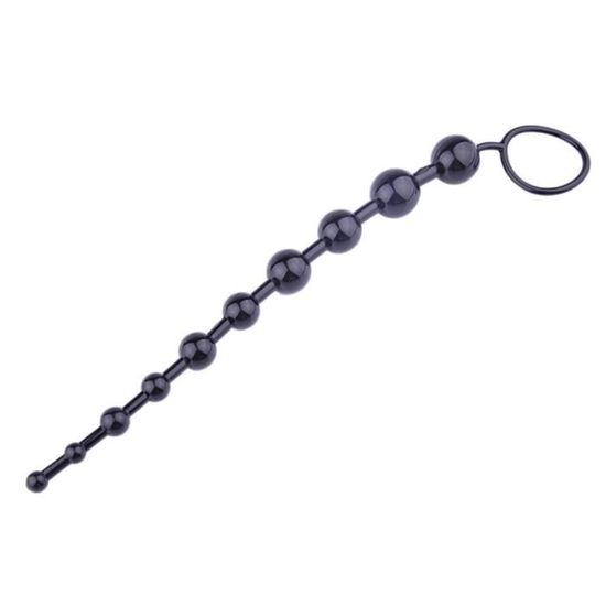 Le Noir Perles Anales En Caoutchouc Souple Couleurs Bouchon Anal