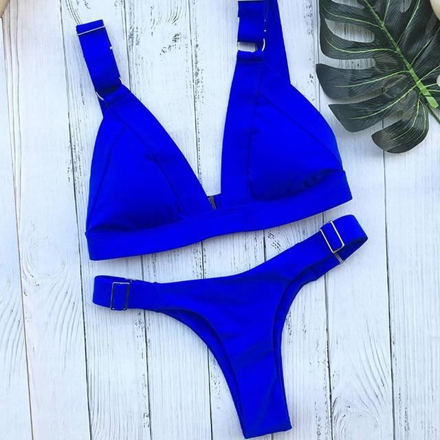 Maillot De Bain Maillot De Bain Boucle Ajustable Micro Bikini Ensemble Deux Pi Ces Sport