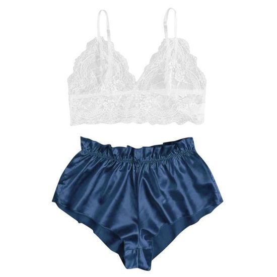 Ensemble Brassiere Et Shorty Nouvelle Lingerie Sexy En Dentelle En Soie