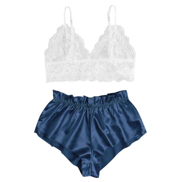 Ensemble Brassiere Et Shorty Nouvelle Lingerie Sexy En Dentelle En Soie