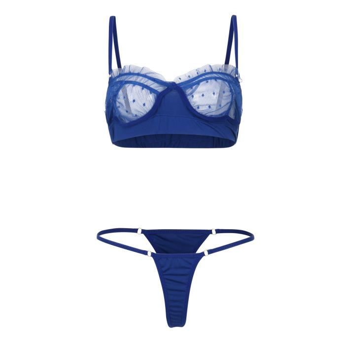 Sasaquoy Mesdames Lingerie Sexy Ensemble Dentelle Perspective Dentelle