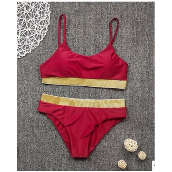 Maillot De Bain Bikini Sexy Paillettes Et Cristaux Pour Femmes