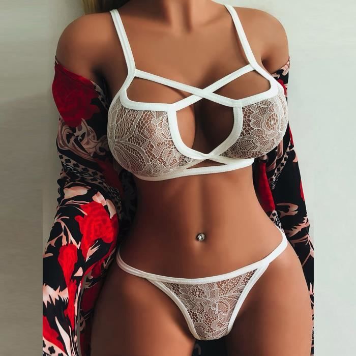 Ensemble De Lingerie Sexy Dames Lingerie Corset Dentelle Sans Fil Perky