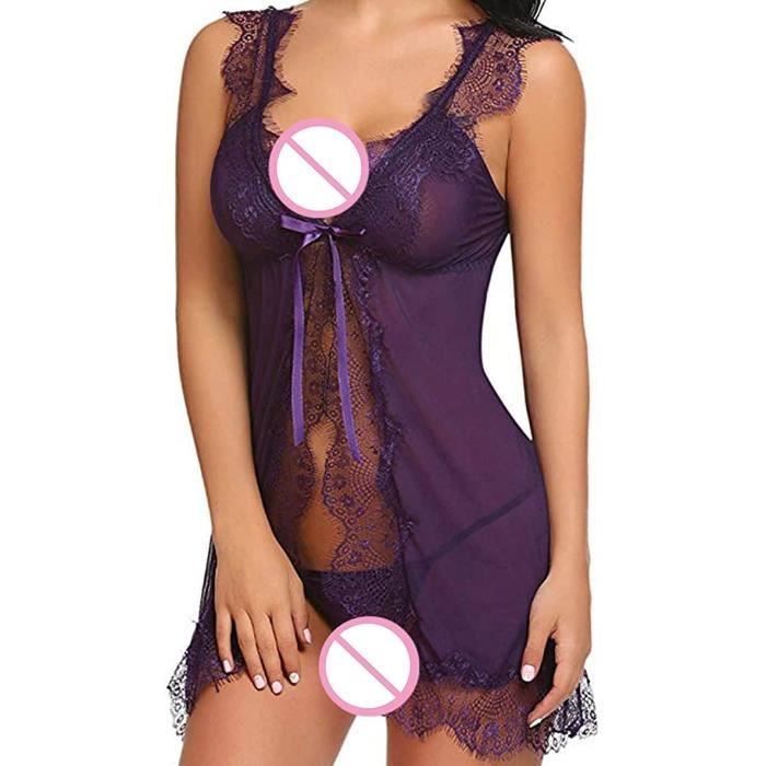 Lingerie Sexy Femme Coquine Hot Dentelle Soutien Gorge String Femme