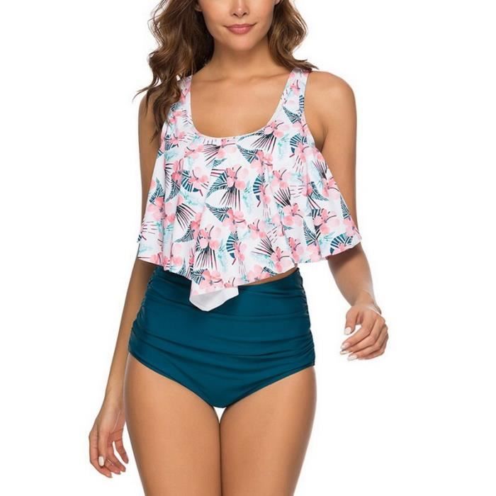 Maillot De Bain Push Up Maillots De Bain Femmes Taille Haute Bikini Grande Taille