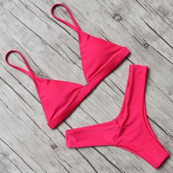 Maillot De Bain Micro Mini Bikini Maillots De Bain Femmes Licou Push Up Bikini Ensemble