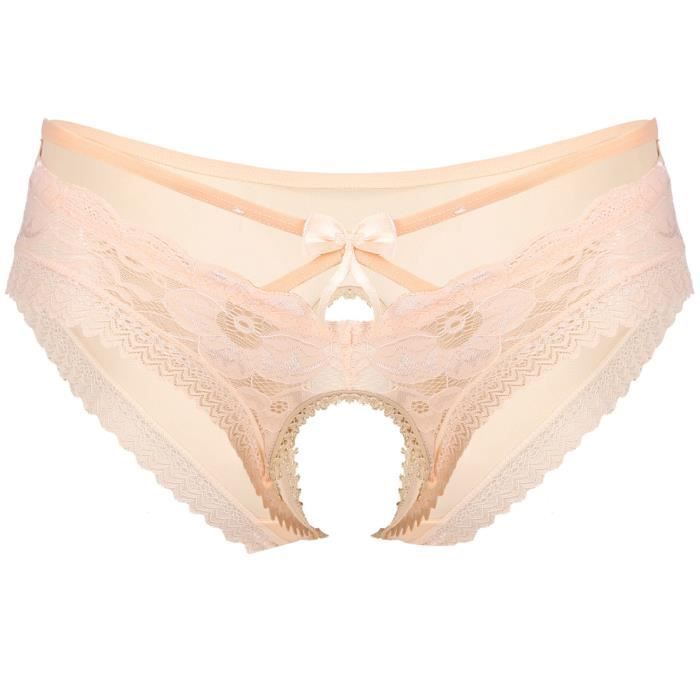 Yonghs Fr String Ouvert Homme Sexy Lingerie Sissy Panties Dentelle Slip