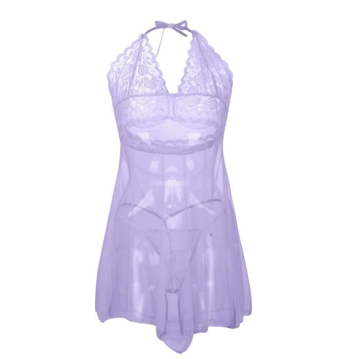 Ensemble de pièces lingerie super sexy pour femmes robe en dentelle sous vêtements tentation