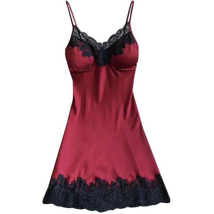 Nuisette De Femmes Sexy De Ntelle Lingerie Robe Babydoll Robe Rouge
