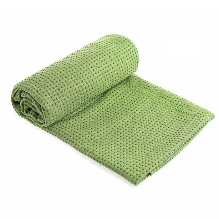 Tapis de yoga drapé antidérapant vert,avec sac de yoga