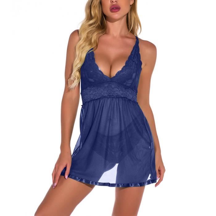 Femmes Fun élégant mode Sexy fronde Lingerie dentelle gaze sous