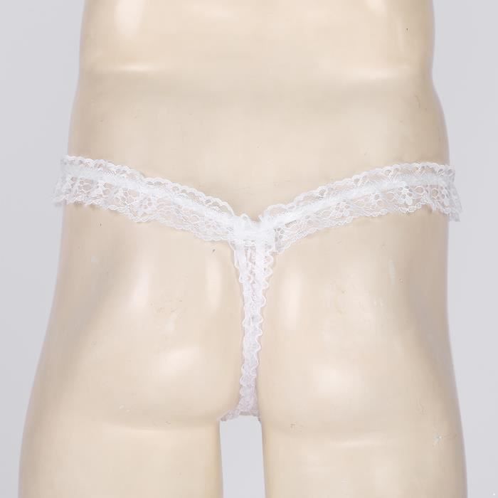 Yonghs Fr Micro String Sexy Homme Ouvert Sissy Lingerie Erotique