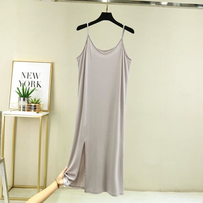 Ensemble De Lingerie Jupon D T Pour Femmes Robes Spaghetti Grande Fronde Robe Longue Modale