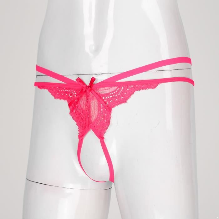 Yoojia Sissy String Homme Sexy Sous V Tement Dentelle Lingerie Ouverte
