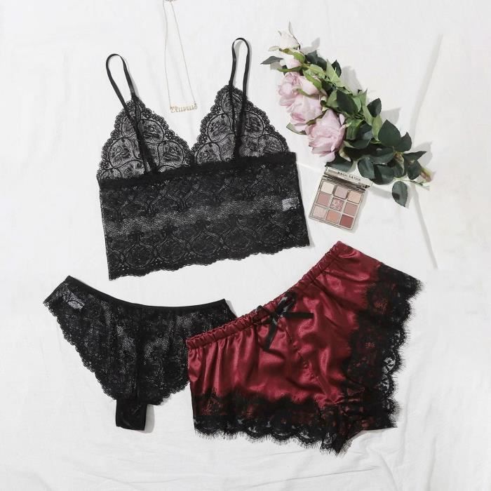 Nouveau Sexy Dentelle Lingerie Soie Sous V Tements V Tements De Nuit