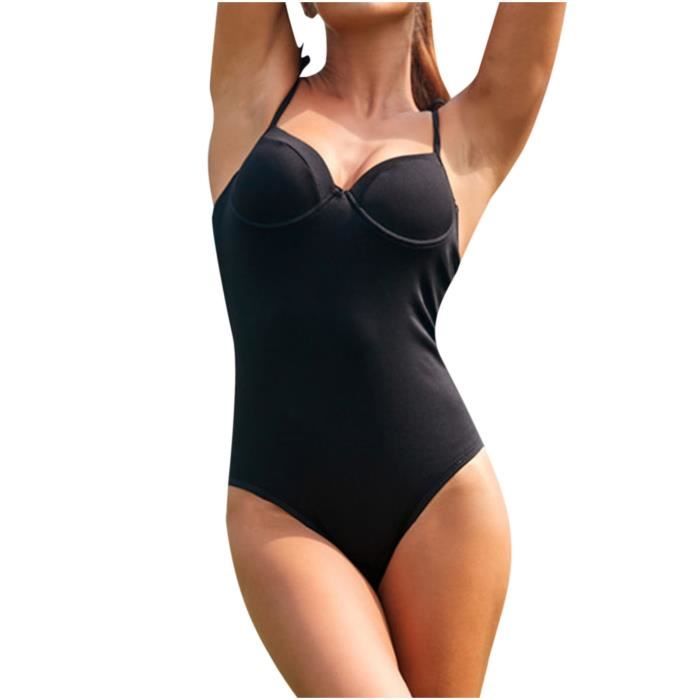 Mesdames Mode Couleur Unie Bikini Minimaliste Sexy Sling Femmes