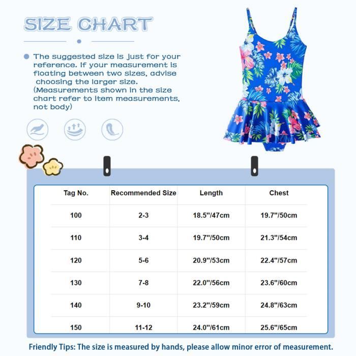IEFIEL Maillot de Bain Robe Fille Enfant Bikini À Bretelle Brésilien