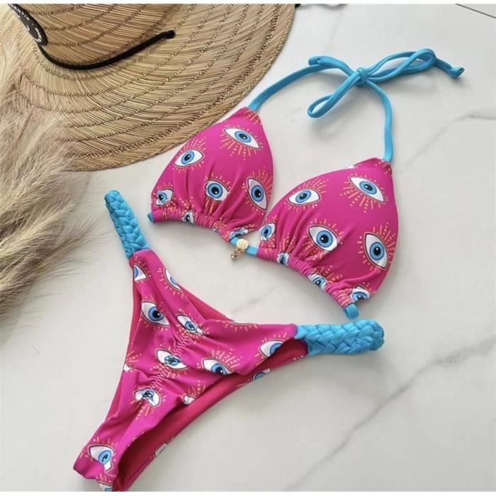 Bikini swimsuit Maillot de bain brésilien Sexy à cordes FRQN03