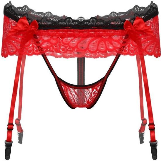 Dpois Homme Sexy Sissy Lingerie Slip String Transparent Jarreti Res Tanga V Tement De Nuit