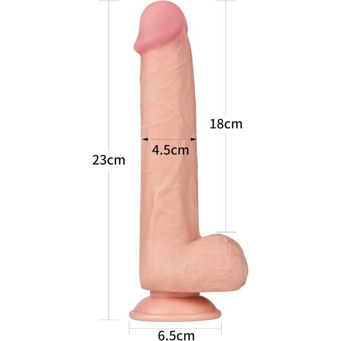 Gode avec Peau Glissé 23 cm Gode Femme Sex Realiste 9 Pouces Gode Homme