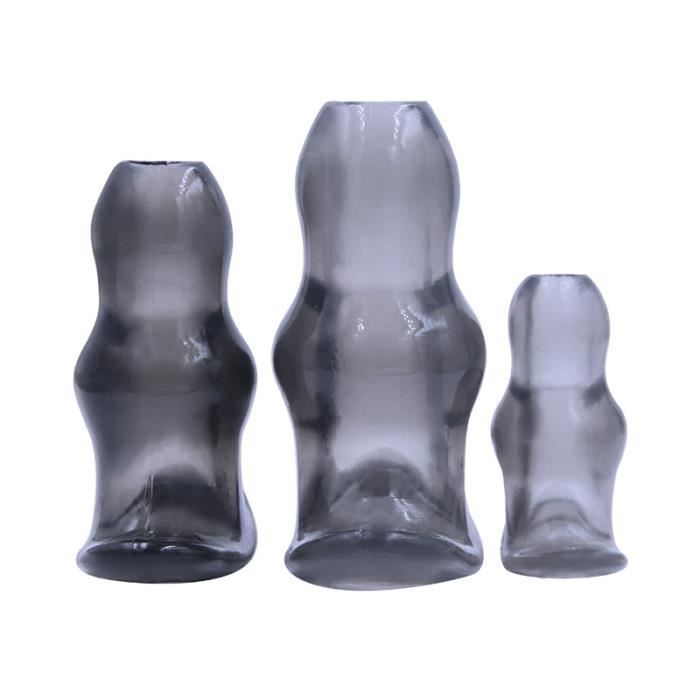 Noir Bouchon Anal Creux Unisexe Dilatateur Anal Pour Adultes Jouets
