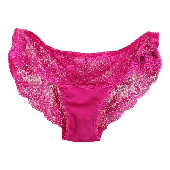 Culotte Femmes Sexy Dentelle See Through Respirant Mode Slip Lingerie