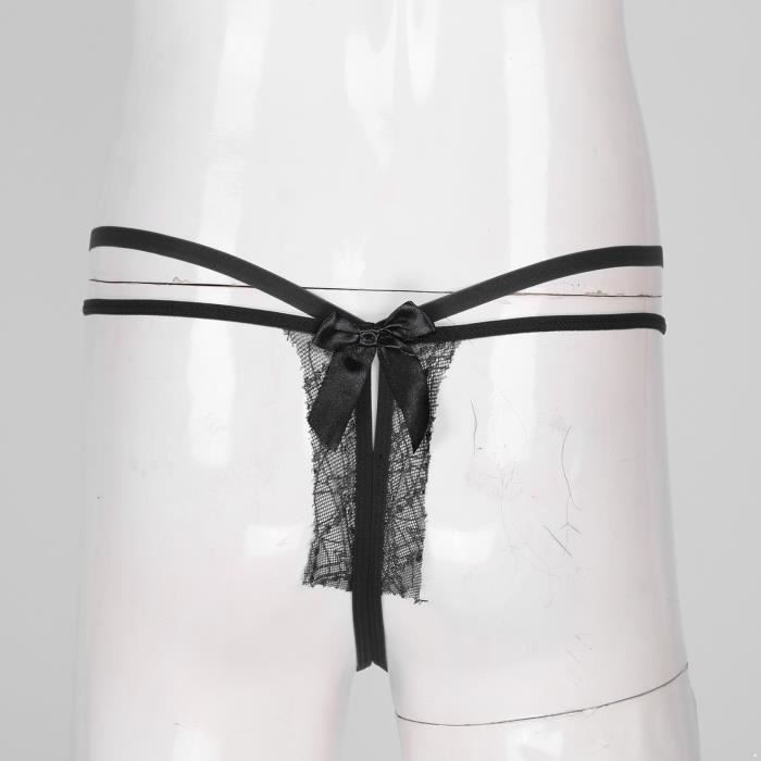 Yoojia Sissy String Homme Sexy Sous V Tement Dentelle Lingerie Ouverte